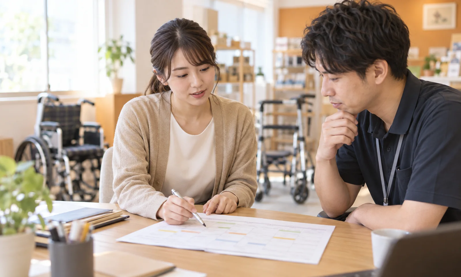 週次の案件確認を行う担当者