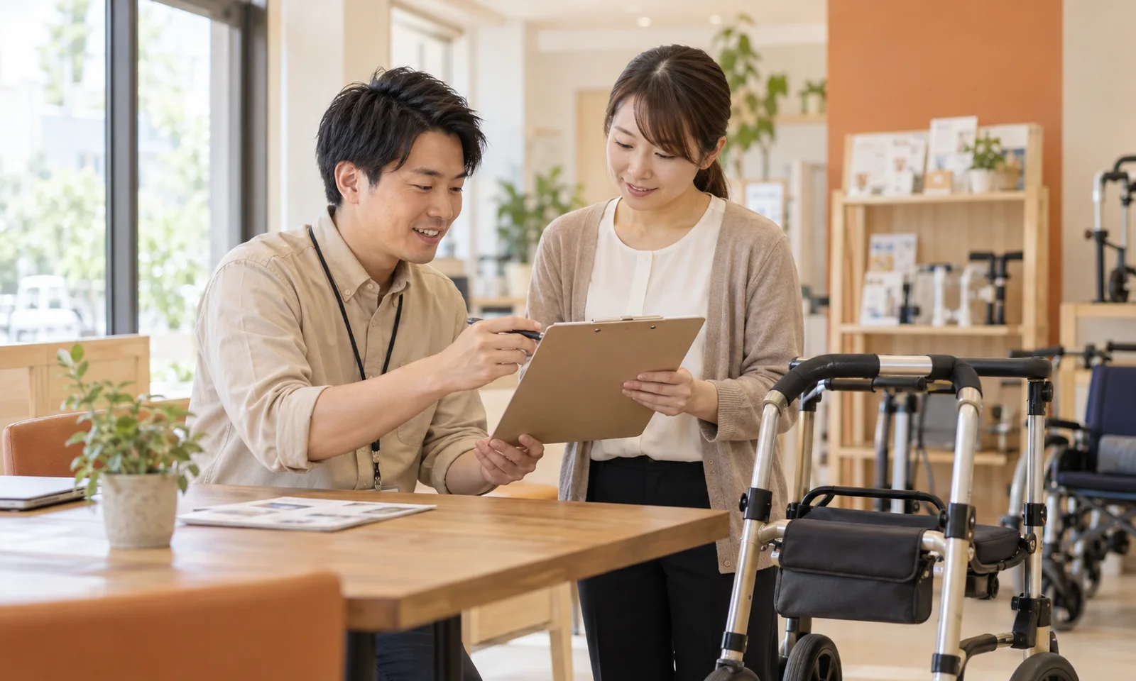 納品準備を確認する担当者
